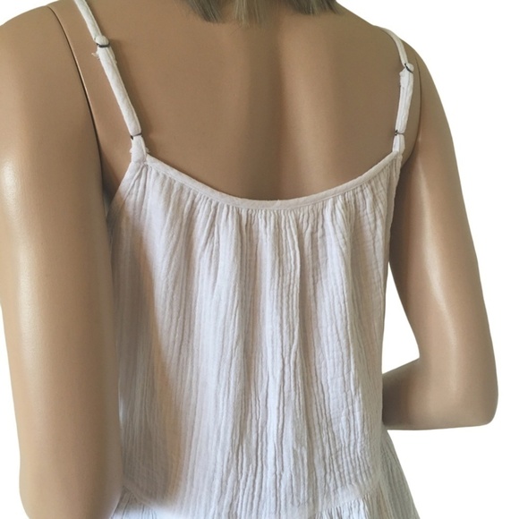 CASLON 100% Cotton Peplum Top Blouse Tank Oversized Ruffled Waffle Gauze NWOT - Picture 7 of 11